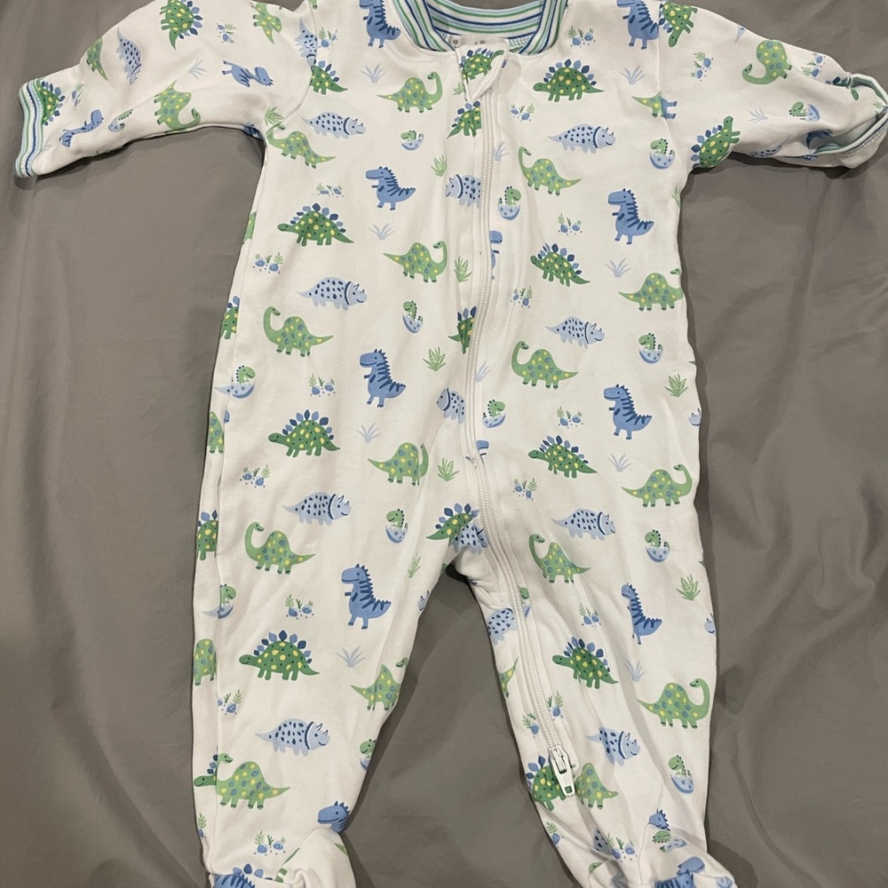 Kissy Kissy Dino Adventure Footie - White, Blue, Green